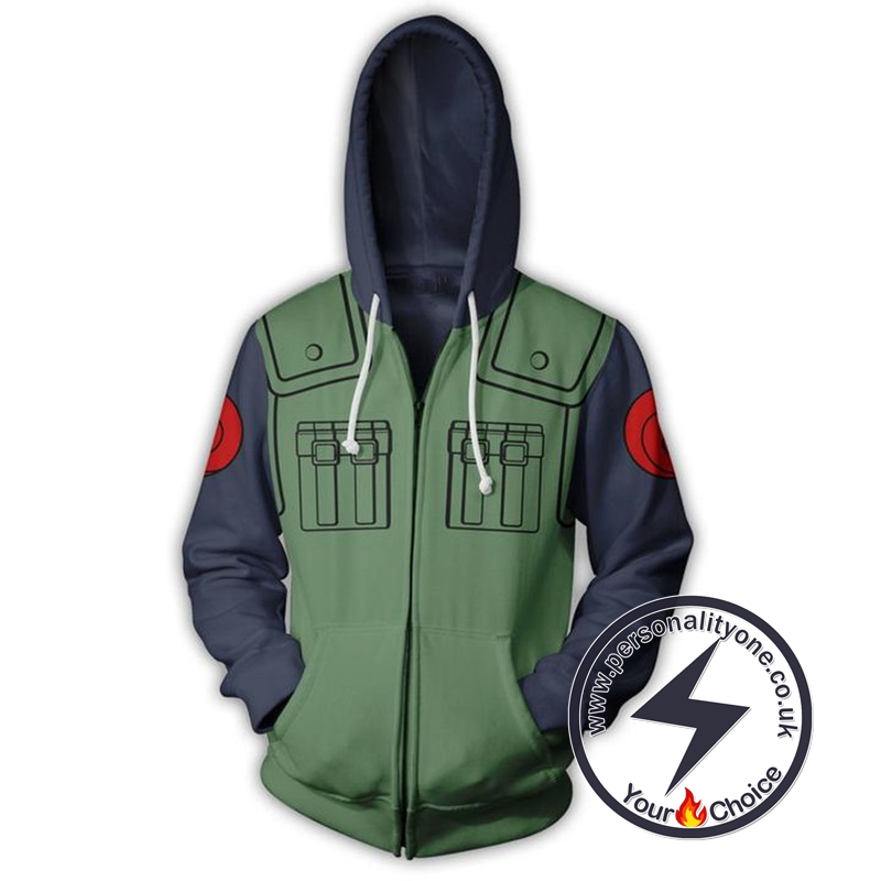 Naruto Hatake Kakashi Ninja Cloth Zip Up Hoodie Jacket